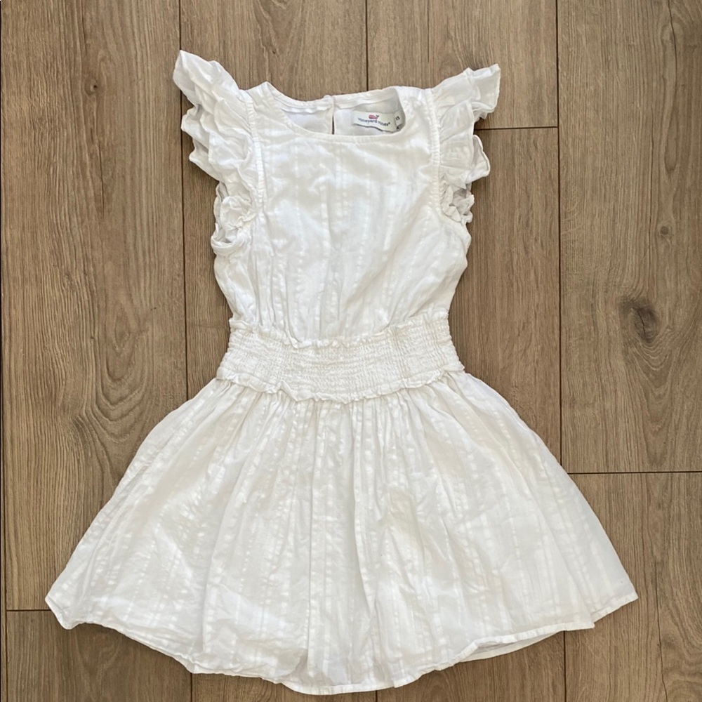 Vineyard Vines Girls' Smocked Waist Dress White size XS - Picture 1 of 9
